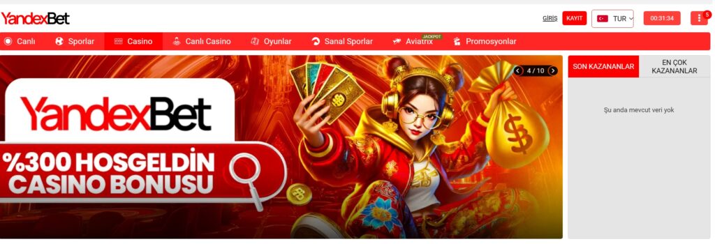 yandexbet bölümleri