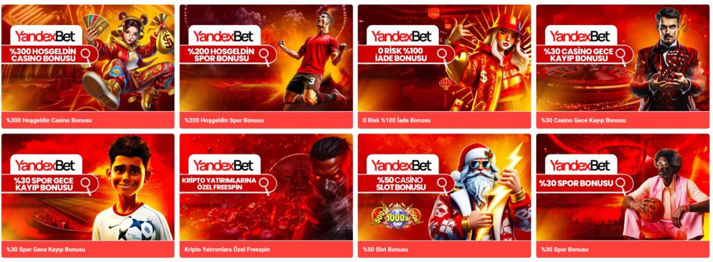 yandexbet bonusları